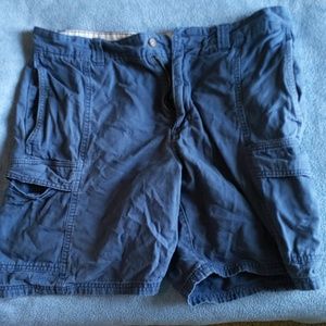 Blue men's cargo shorts